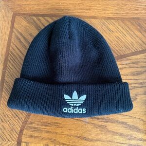 Adidas Black Knit Beanie with Logo